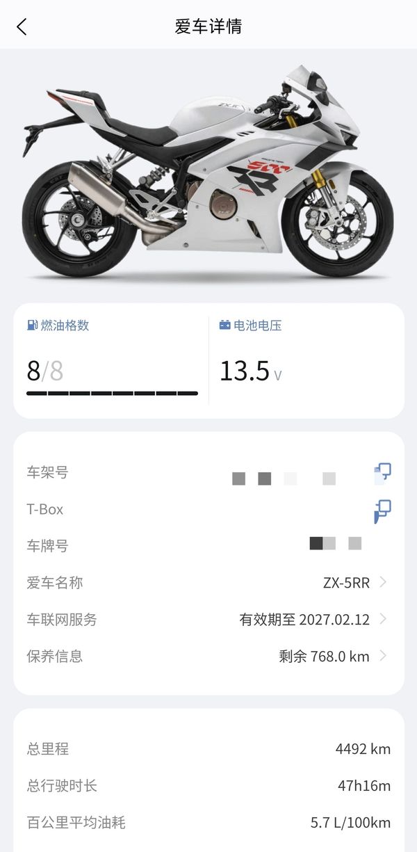 二手张雪机车500RR