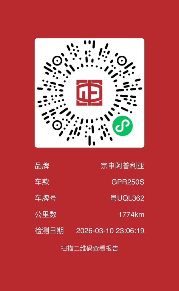 二手宗申阿普利亚GPR250S